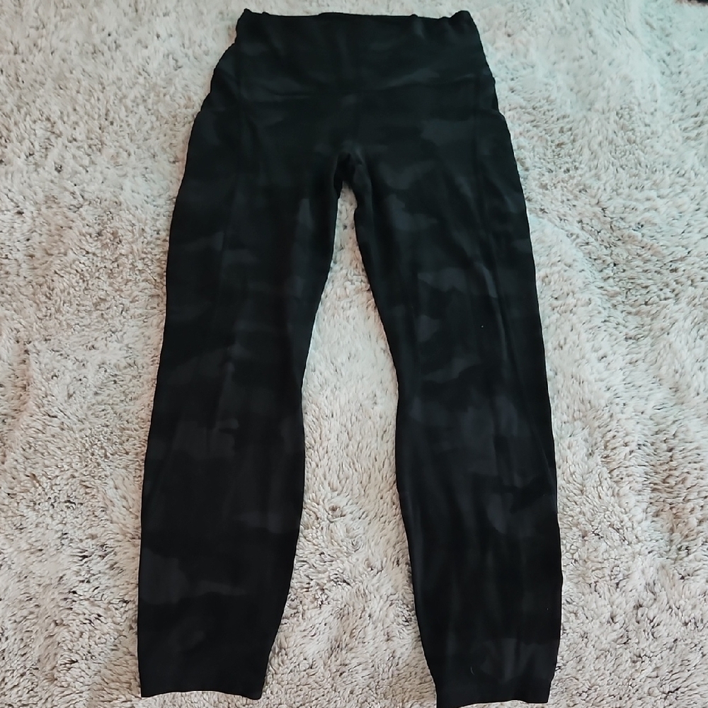 Lululemon Black Camouflage Leggings
